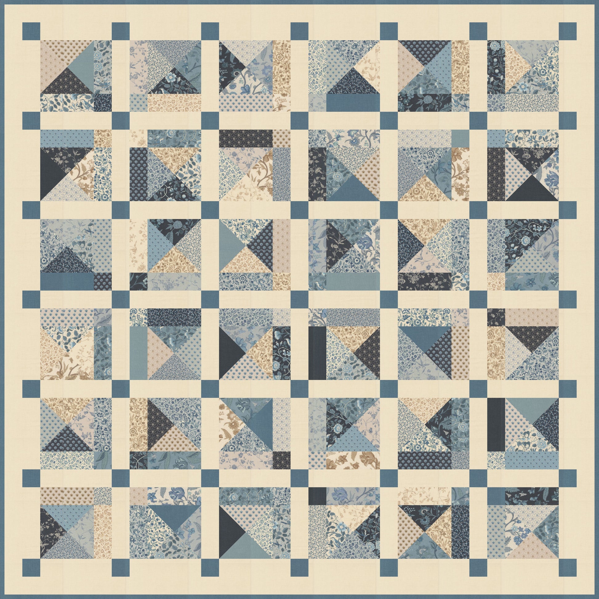Trail Mix Quilt Kit Featuring Sacre Bleu by French General