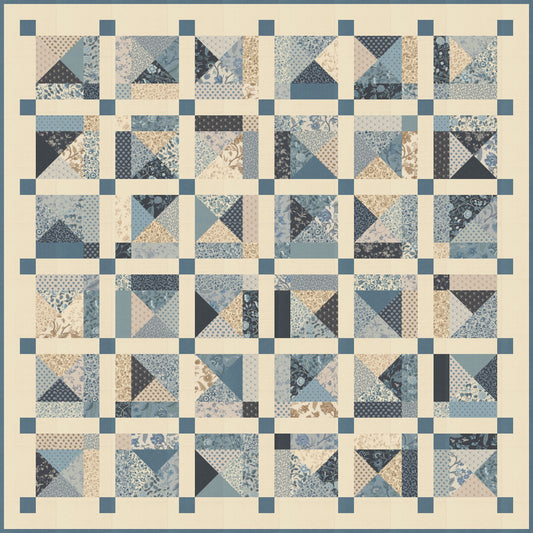 Trail Mix Quilt Kit Featuring Sacre Bleu by French General