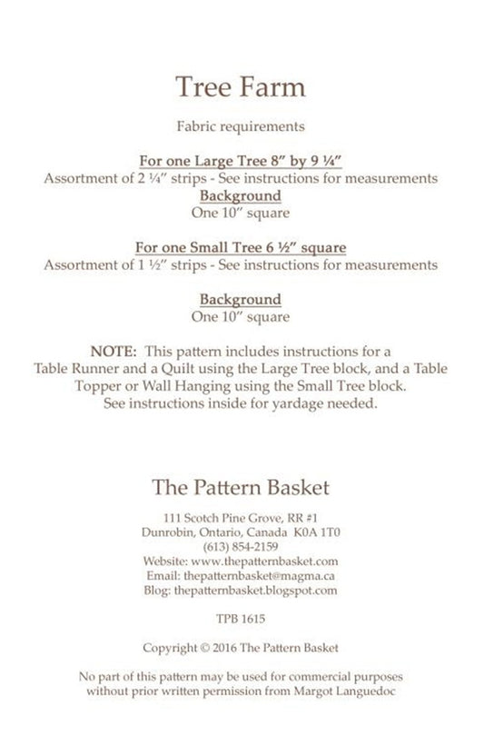 Tree Farm Quilt Pattern by The Pattern Basket