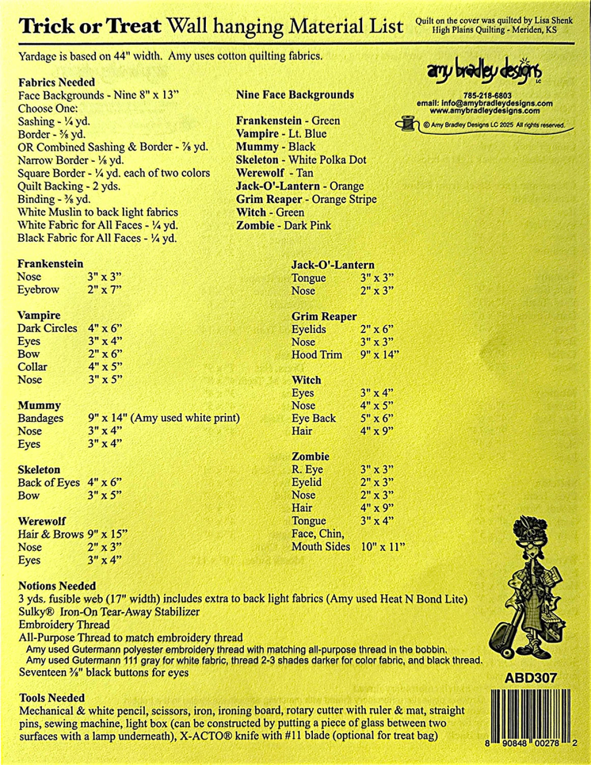 Trick or Treat Appliqué Pattern by Amy Bradley