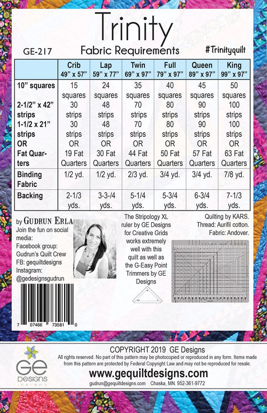 Trinity Quilt Pattern by GE Designs - Special Order