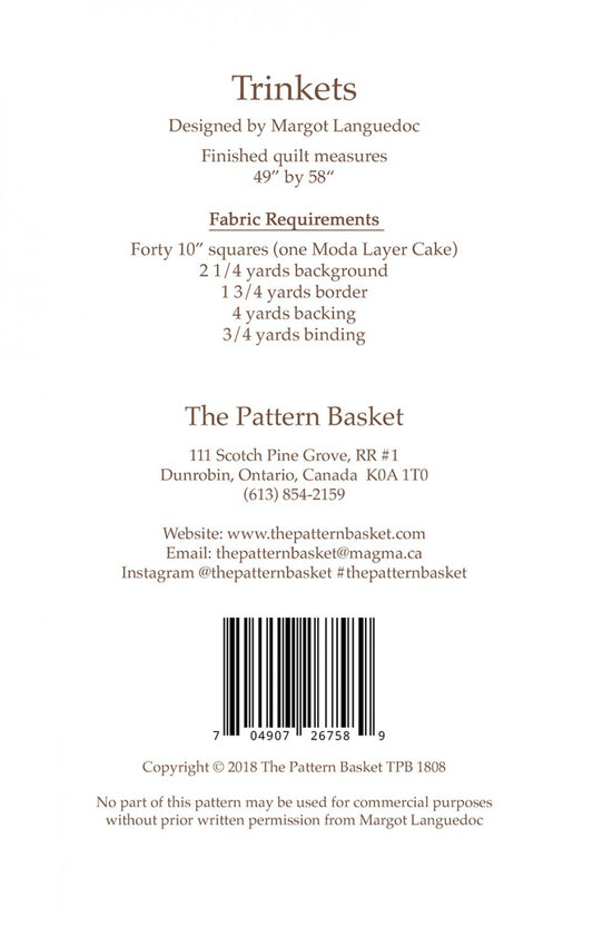 Trinkets Quilt Pattern by The Pattern Basket