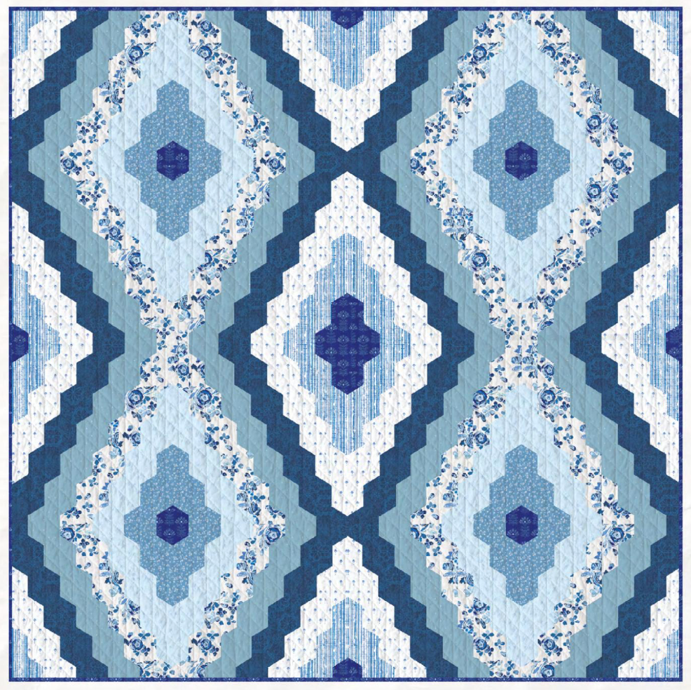 True Blue by Maureen Cracknell : Chinoiserie Quilt Kit