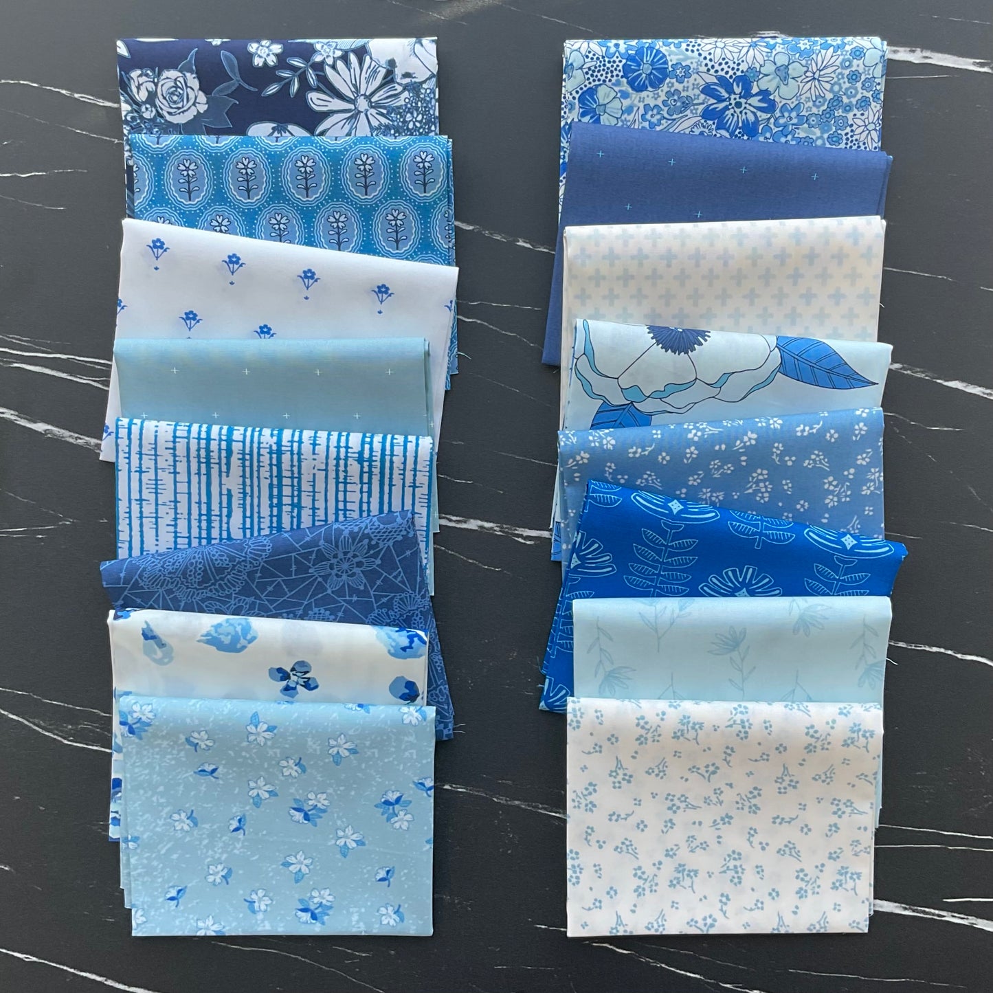 True Blue by Maureen Cracknell - Handstiched Fog