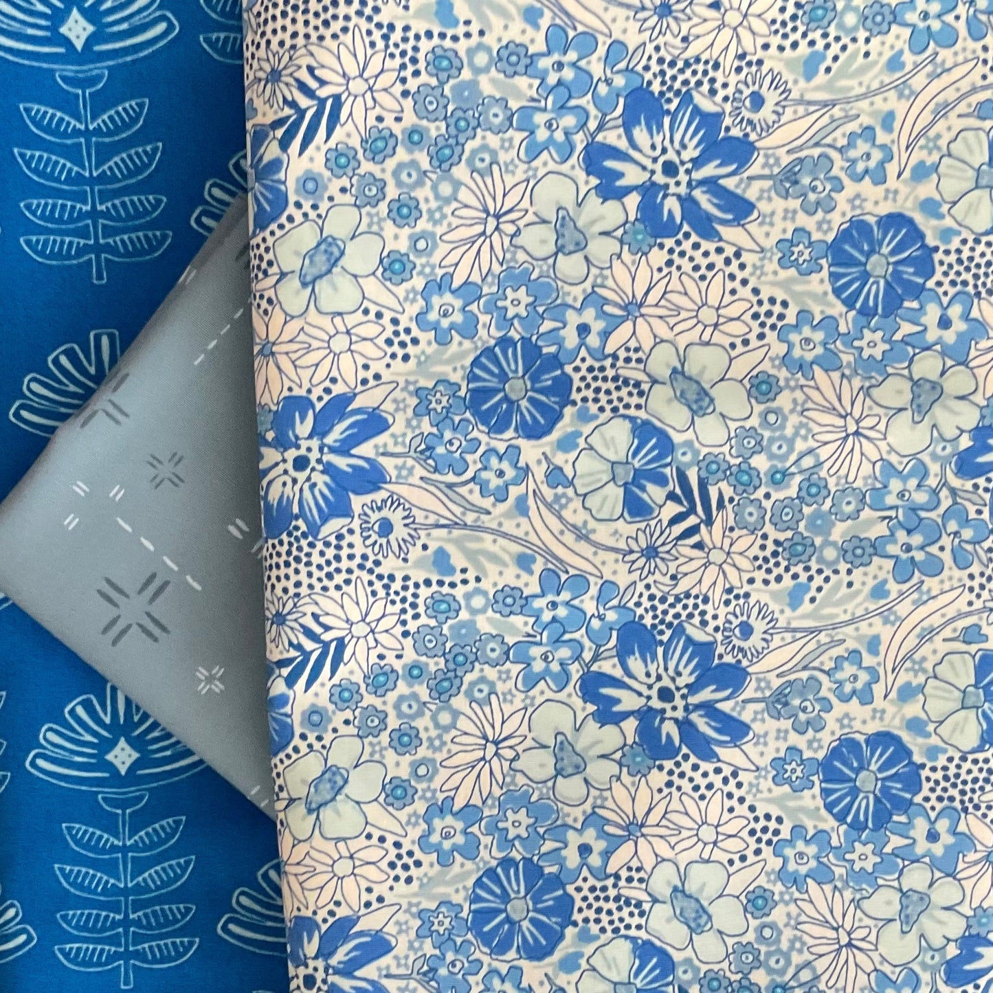 True Blue by Maureen Cracknell - Whole Cloth Quilt Kit Bundle #19