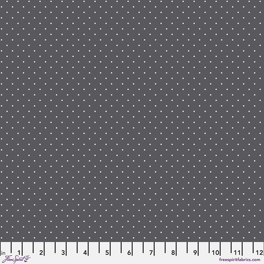 True Colors Graywork by Tula Pink : Tiny Dots Carbon PWTP185.CARBON