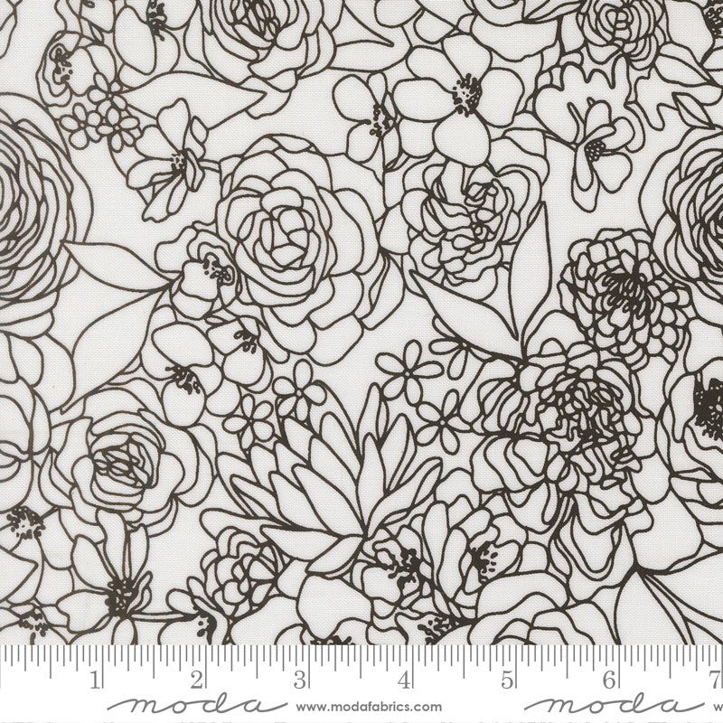 True to Hue by Alli K Design : Hidden Facet Florals Love Dove Night 11560 31
