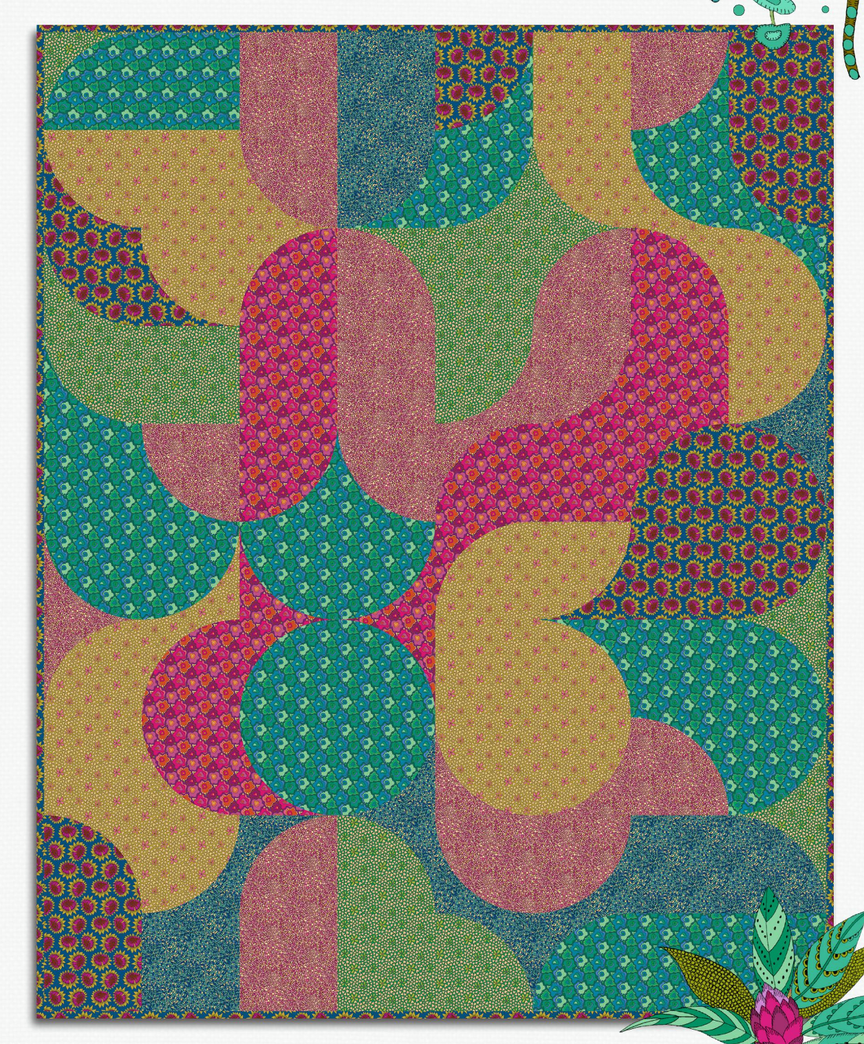 Twilight by Sally Kelly: Perpetual Emotions Quilt Kit (includes acrylic templates)