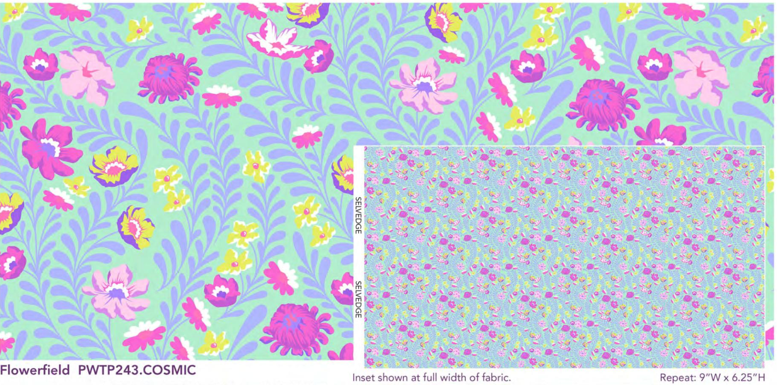 Untamed by Tula Pink: Flowerfield PWTP243.Cosmic