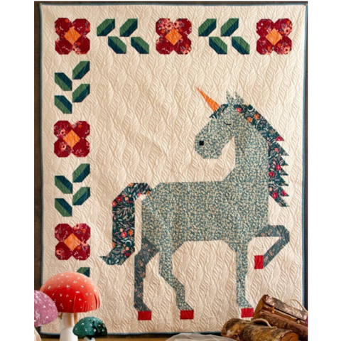 Unicorn Garden Quilt Kit : Woodland Keeper by Maureen Cracknell