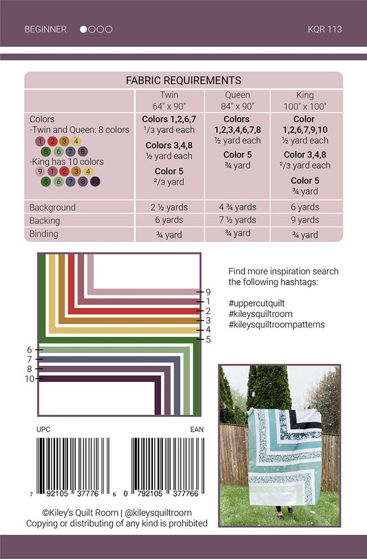 Upper Cut 2.0 Quilt Pattern by Kiley's Quilt Room