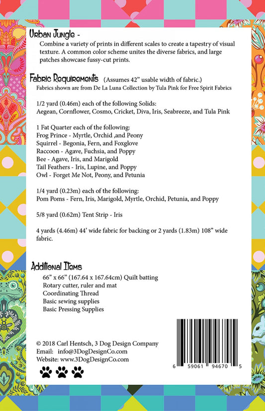 Urban Jungle Quilt Pattern by 3 Dog Design - Special Order