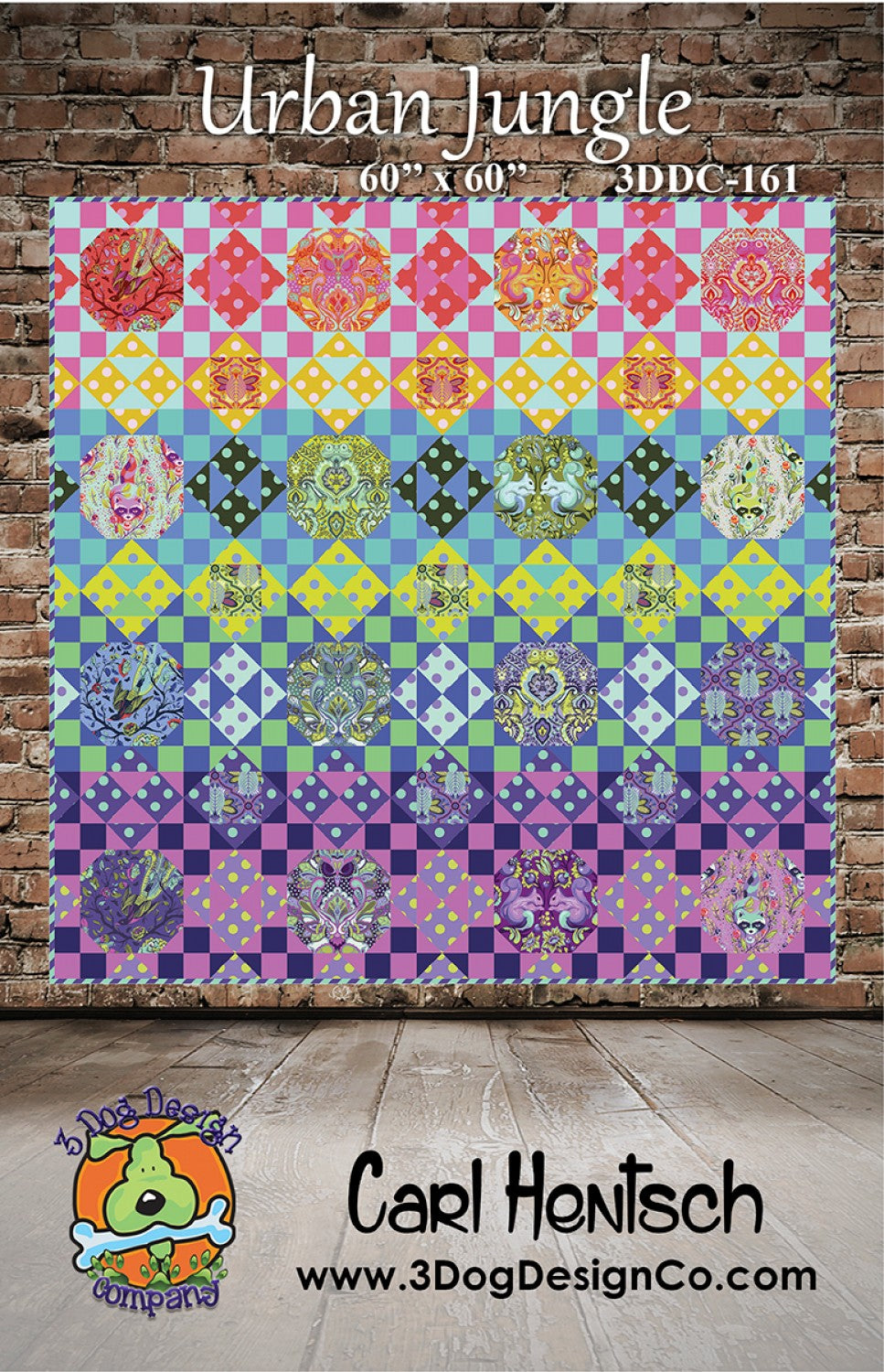 Urban Jungle Quilt Pattern by 3 Dog Design - Special Order