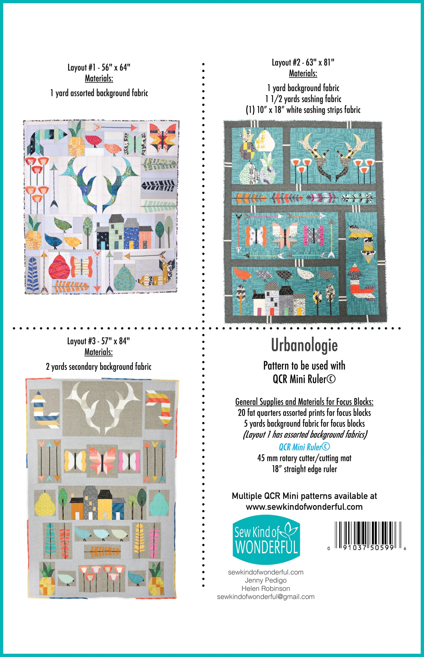 Urbanologie Quilt Pattern by Sew Kind of Wonderful