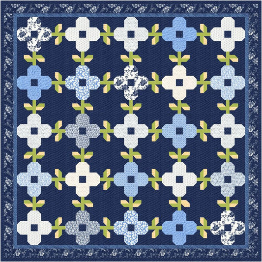 Denim & Daisies by Fig Tree & Co. : Trellis Quilt Kit