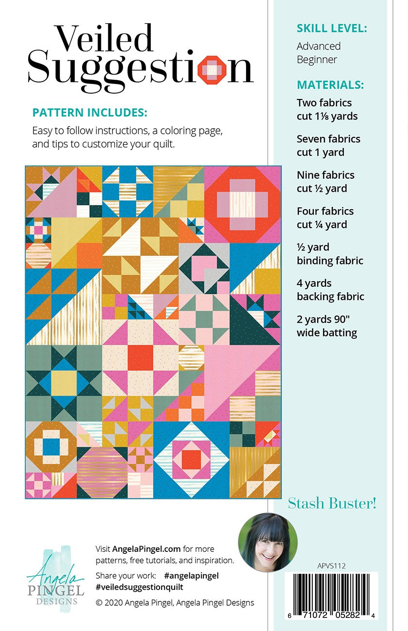Veiled Suggestion Quilt Pattern by Angela Pingle