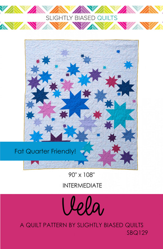 Vela Queen Quilt Pattern by Slightly Biased Quilts