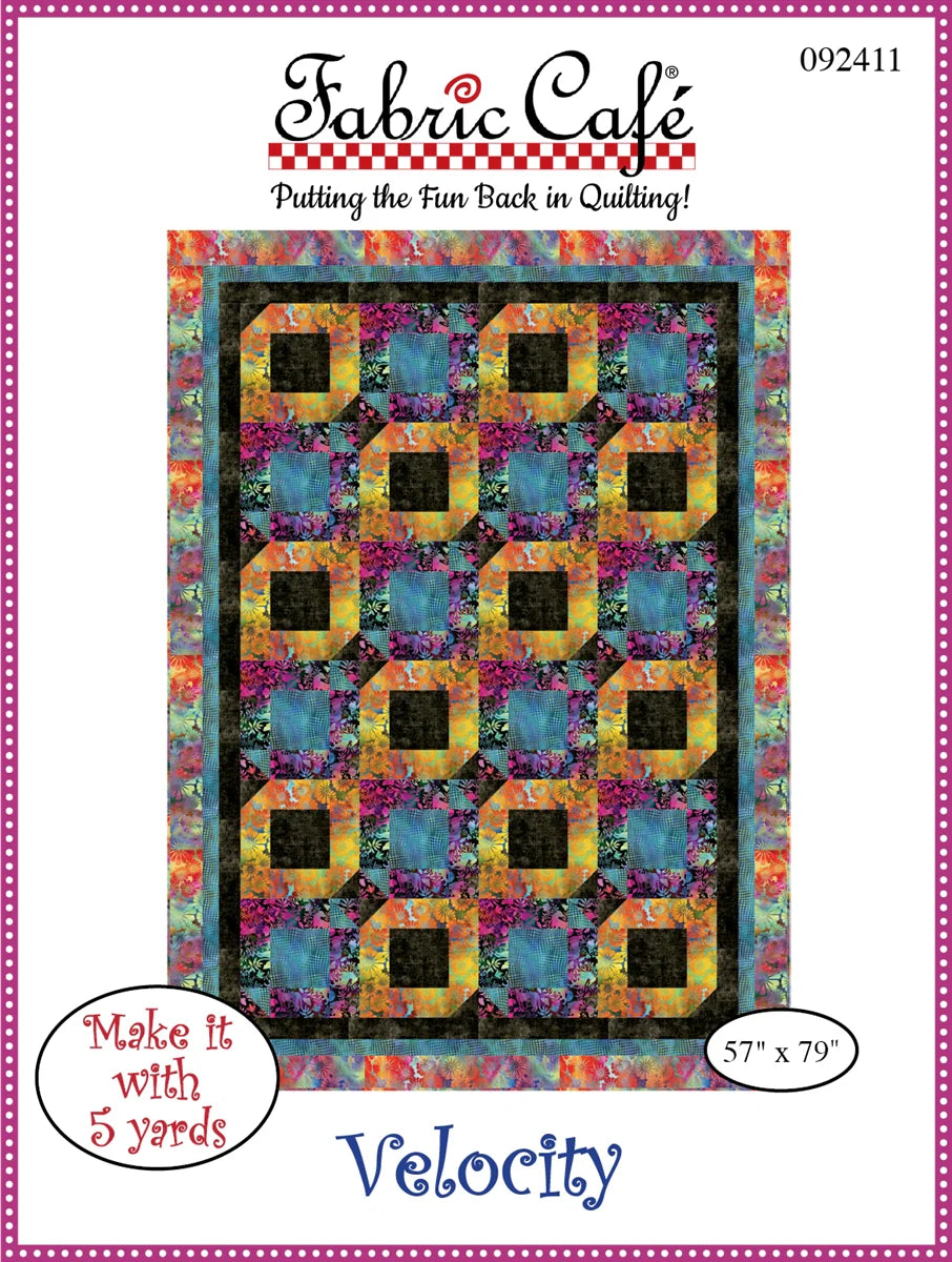 Velocity Quilt Pattern by Fabric Cafe