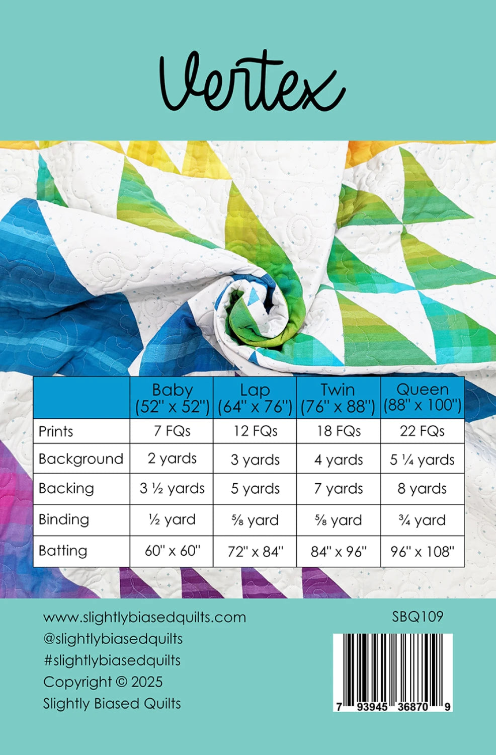 Vertex Quilt Pattern by Slightly Biased Quilts