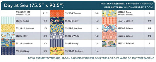 Villa Sol by Jennifer Moore : Day at Sea Quilt Kit