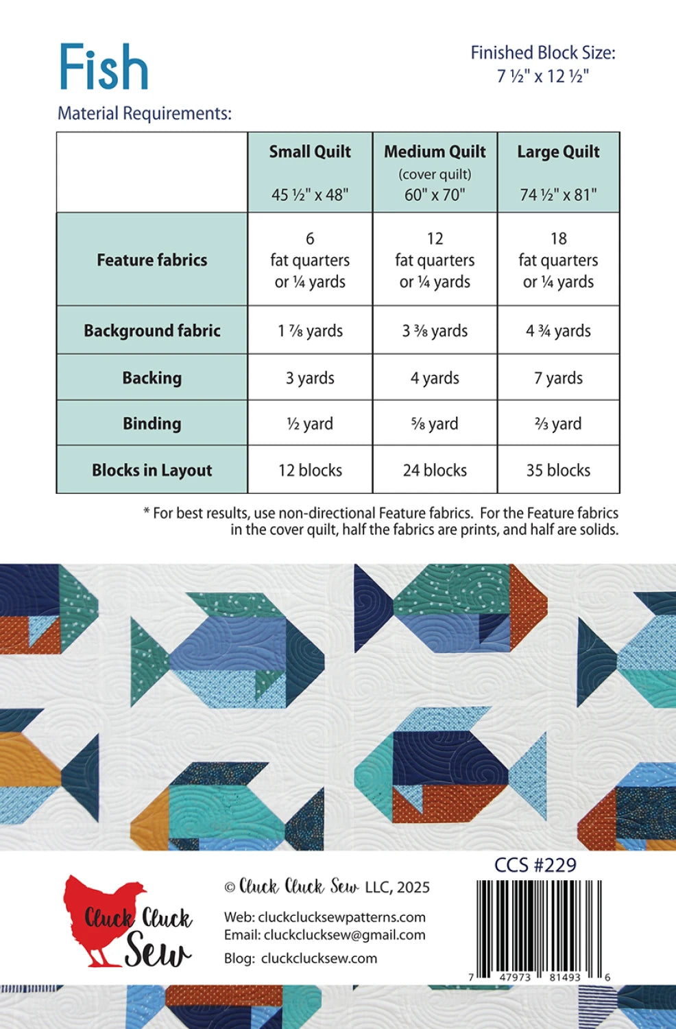 Villa Sol by Jennifer Moore : Fish Quilt Kit