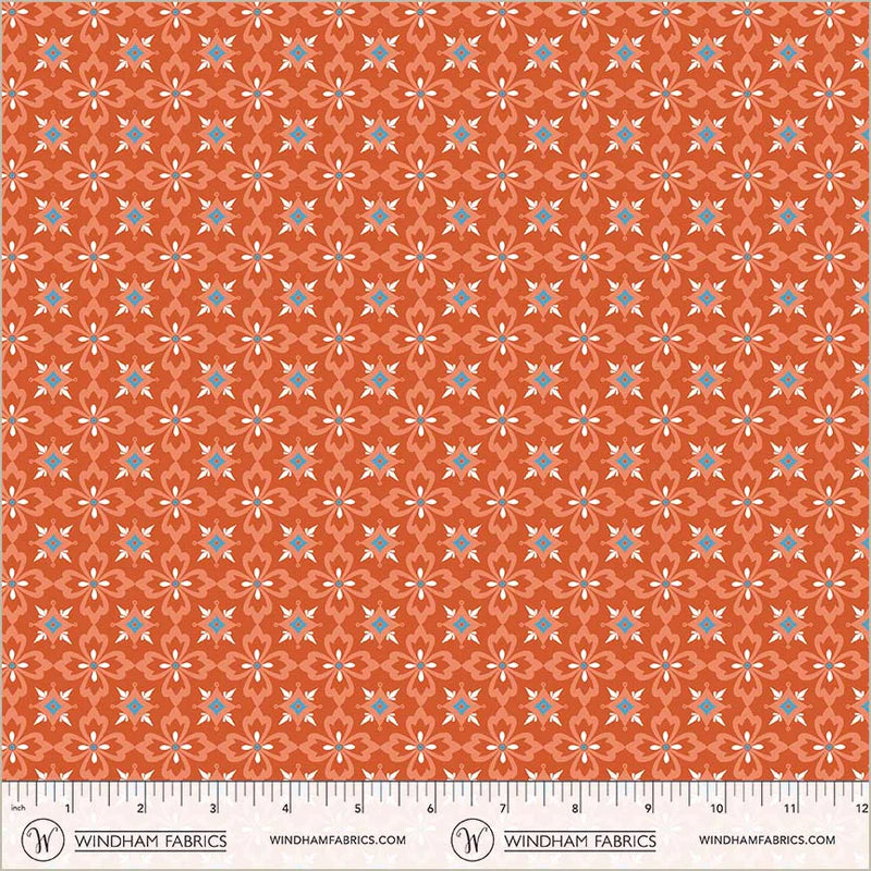Villa Sol by Jennifer Moore : Flower Tiles Tomato 55233-9