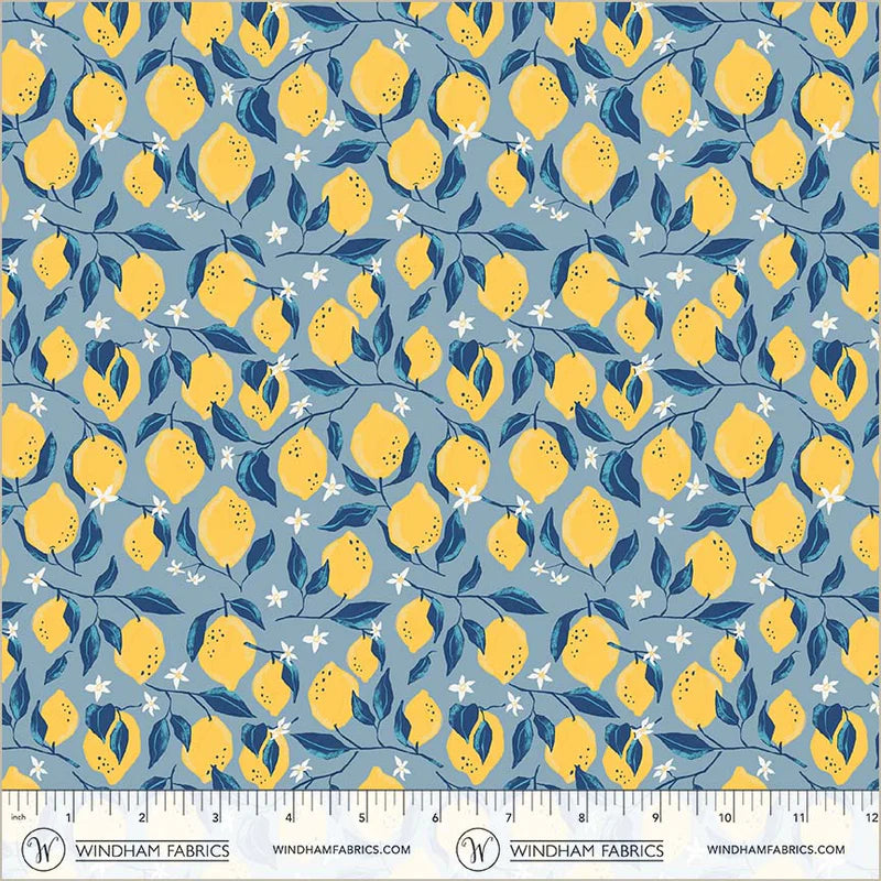 Villa Sol by Jennifer Moore : Lemons Sea Blue 55229-2