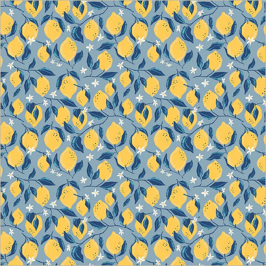 Villa Sol by Jennifer Moore : Lemons Sea Blue 55229-2