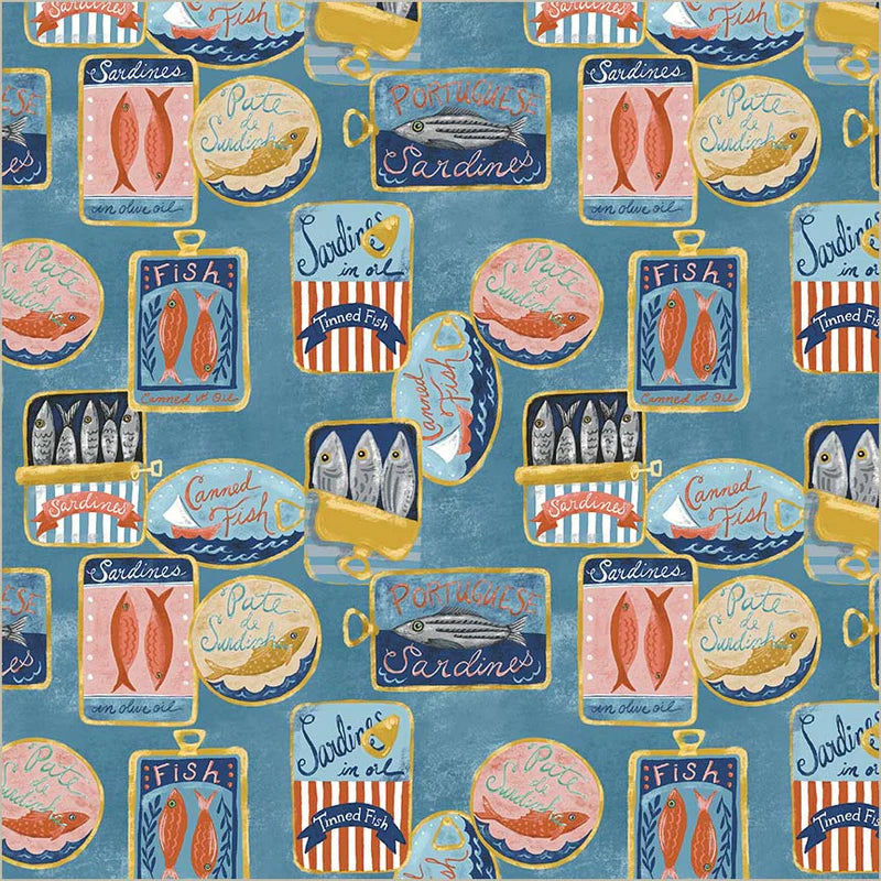 Villa Sol by Jennifer Moore : Tinned Fish Sea Blue 55224-2