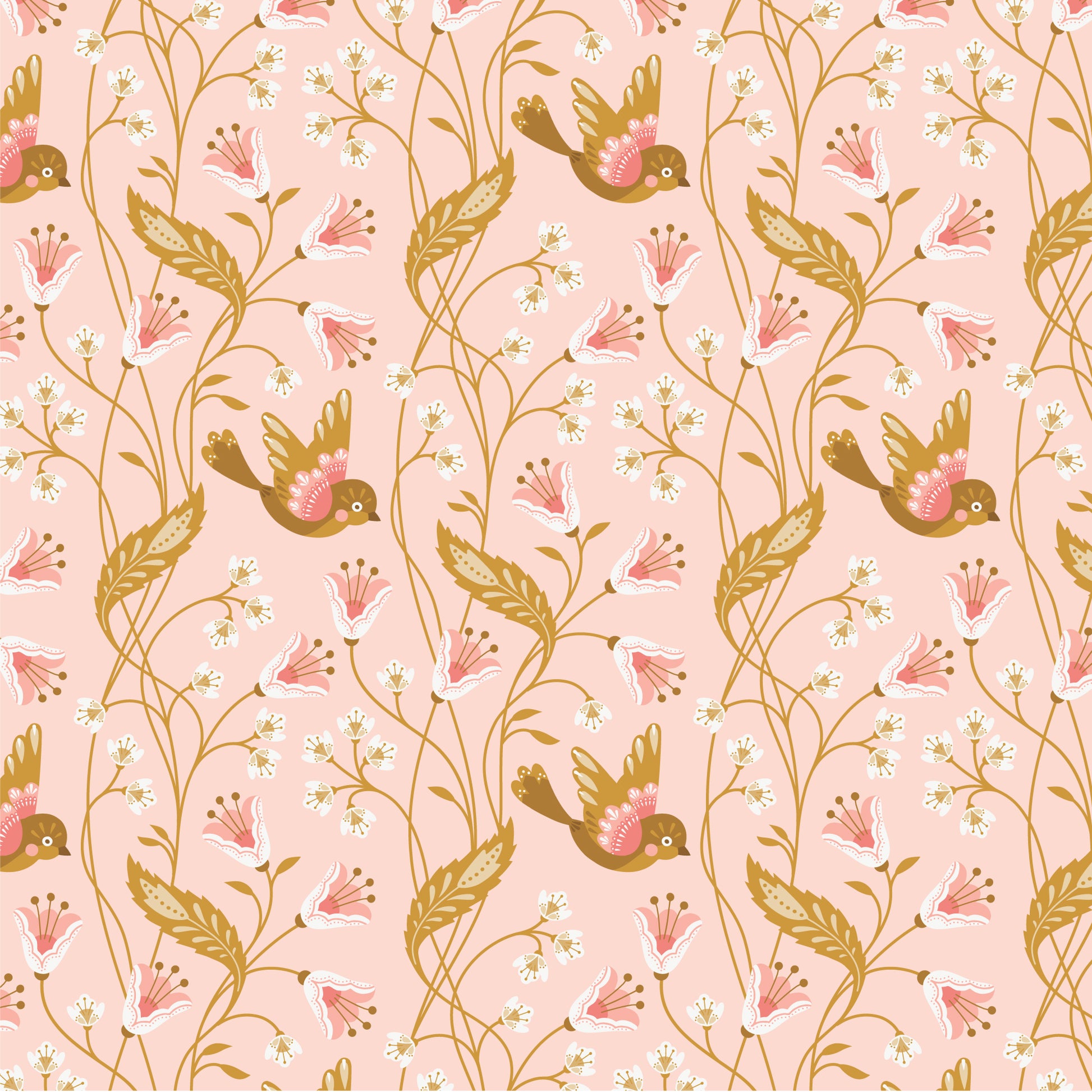 Vintage Charm by Dots & Glory : Birdie Pink 227679