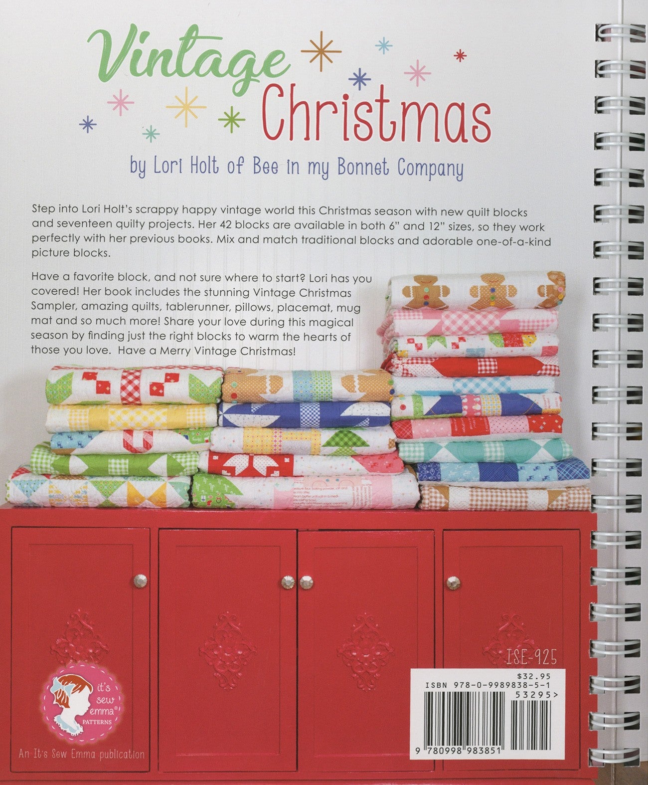 Vintage Christmas Quilts Book by It's Sew Emma ISE-925 - Special Order