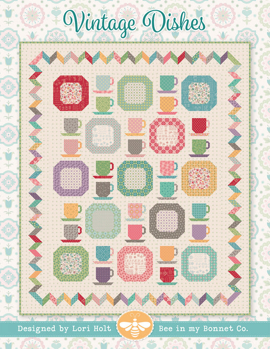 Vintage Dishes Quilt Pattern by It’s Sew Emma