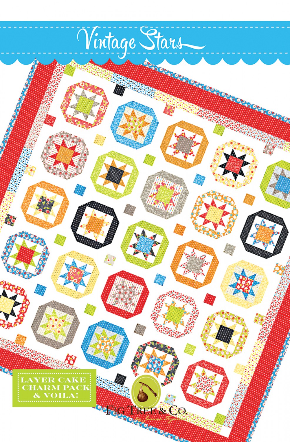 Vintage Stars Quilt Pattern by Fig Tree & Co.