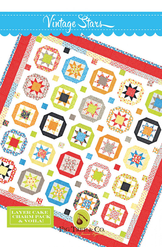 Vintage Stars Quilt Pattern by Fig Tree & Co.
