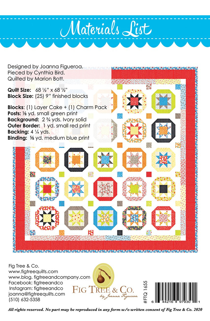 Vintage Stars Quilt Pattern by Fig Tree & Co.