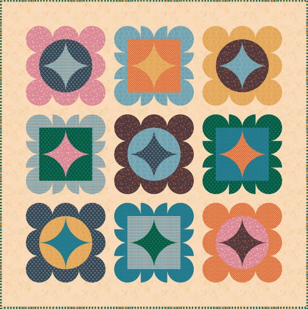 Geometry by Ruby Star Society - Vintage Bling Quilt Kit (Estimated Arrival August 2025)