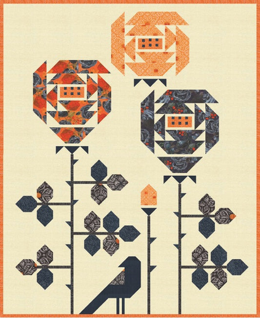 Visitor Among The Roses Quilt Pattern by Robin Pickens