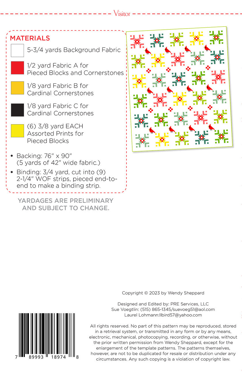 Visitor Quilt Pattern by Wendy Sheppard