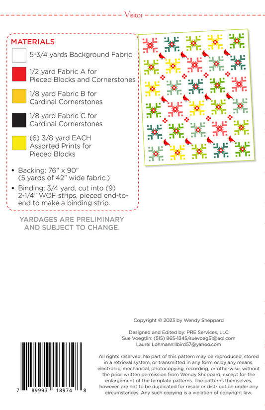 Visitor Quilt Pattern by Wendy Sheppard