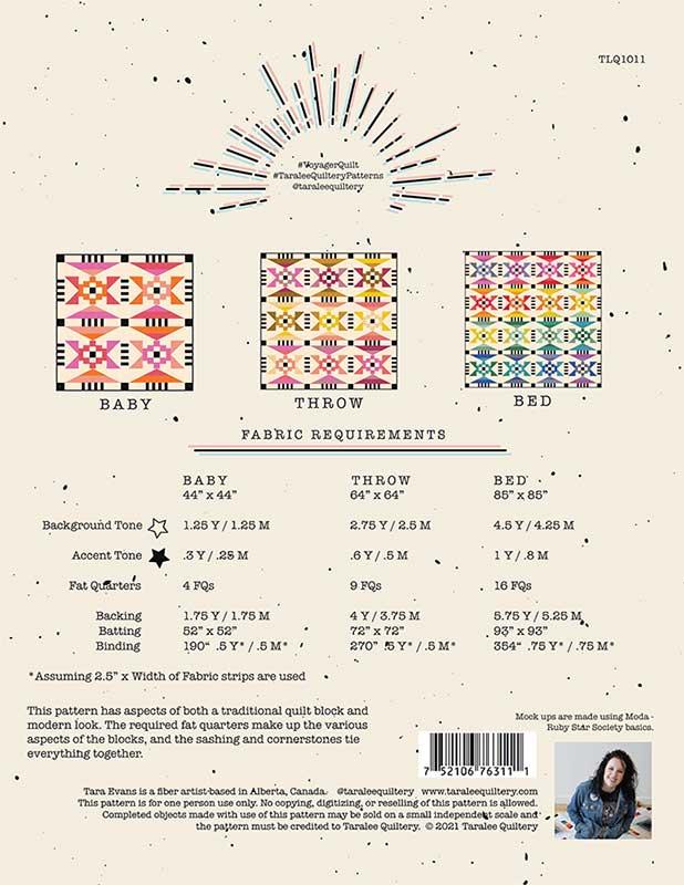 Voyager Quilt Pattern by Taralee Quiltery