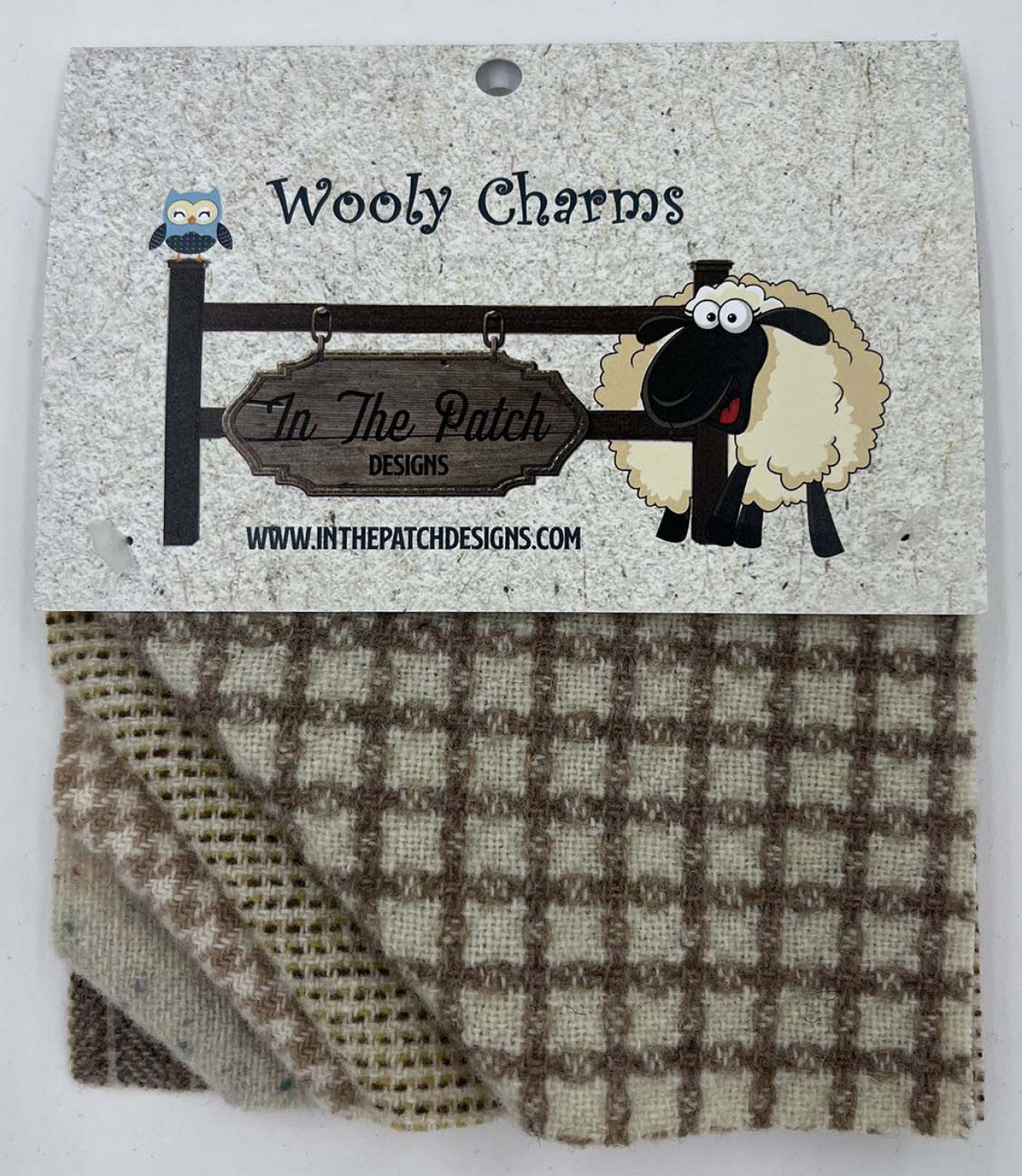 Wooly Charms 5in x 5in Tans 5ct # WC51254- Special Order