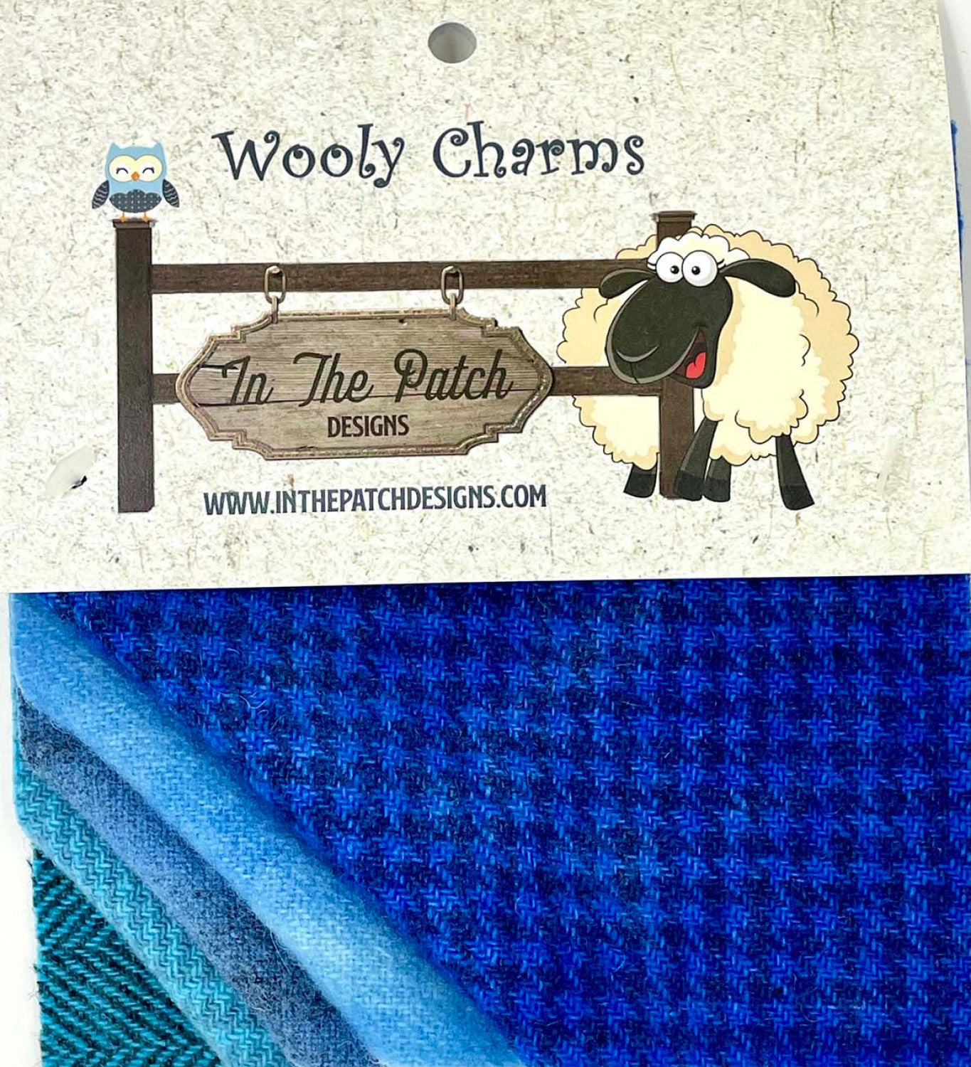 Wooly Charms 5in x 5in Blues 5ct # WC5715- Special Order