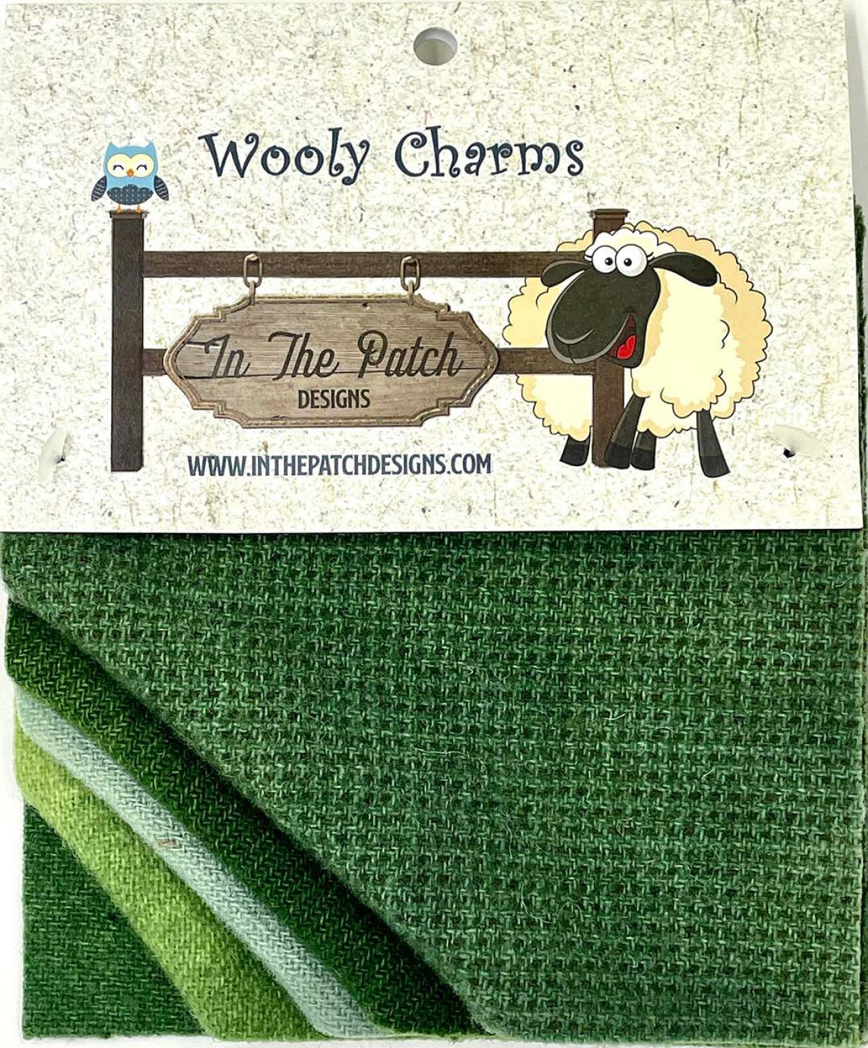 Wooly Charms 5in x 5in Greens 5ct # WC5716- Special Order