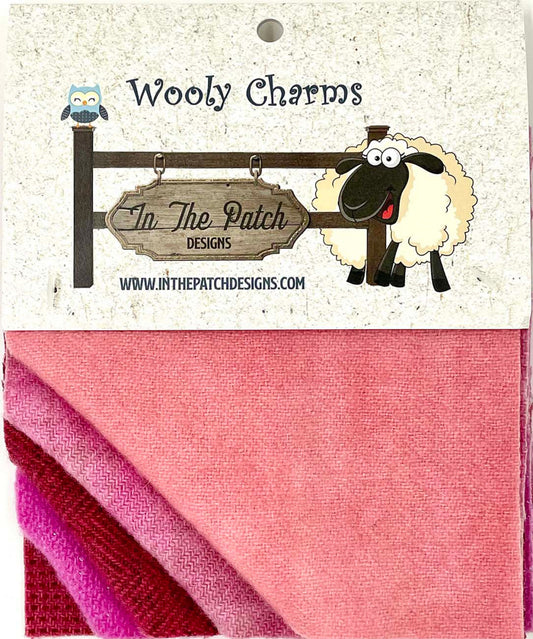 Wooly Charms 5in x 5in Pinks 5ct # WC5718- Special Order