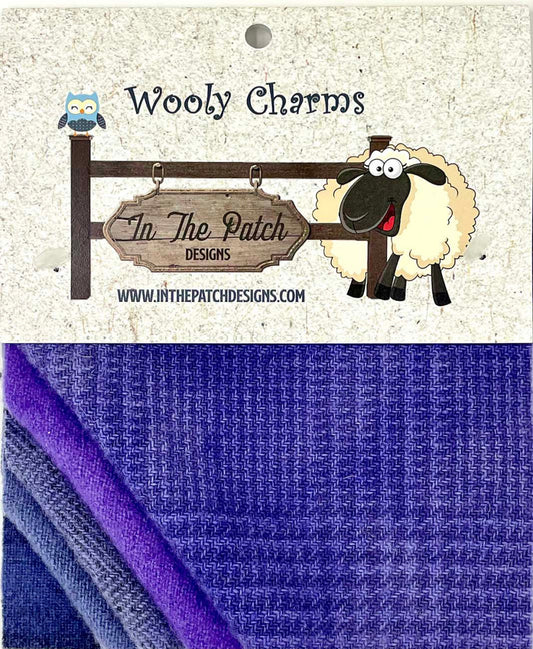 Wooly Charms 5in x 5in Purples 5ct # WC5719- Special Order