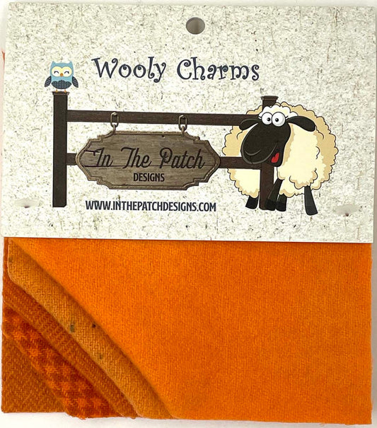 Wooly Charms 5in x 5in Carrots 5ct # WC5724- Special Order