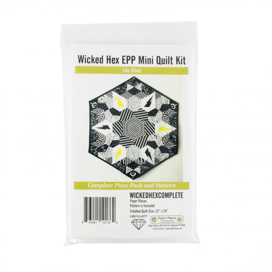 Paper Pieces Pack for Wicked Hex EPP Mini Quilt Pattern Included # WCKDHEXCMP - Special Order