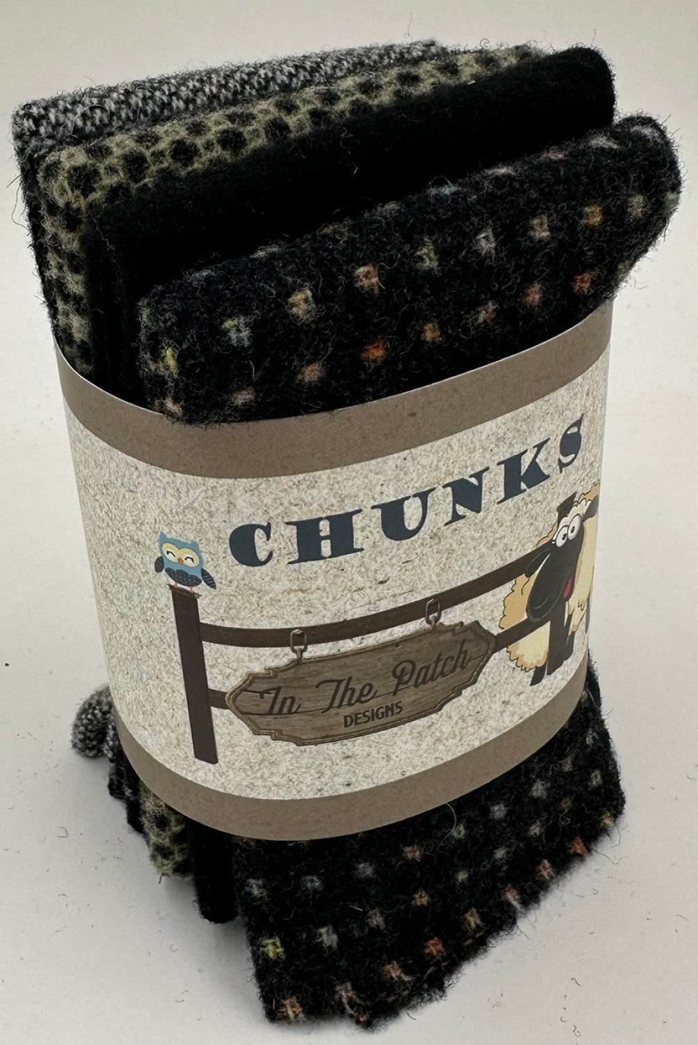 Wool Chunks 5pc 9inx 10in Natural Black # WK4517- Special Order