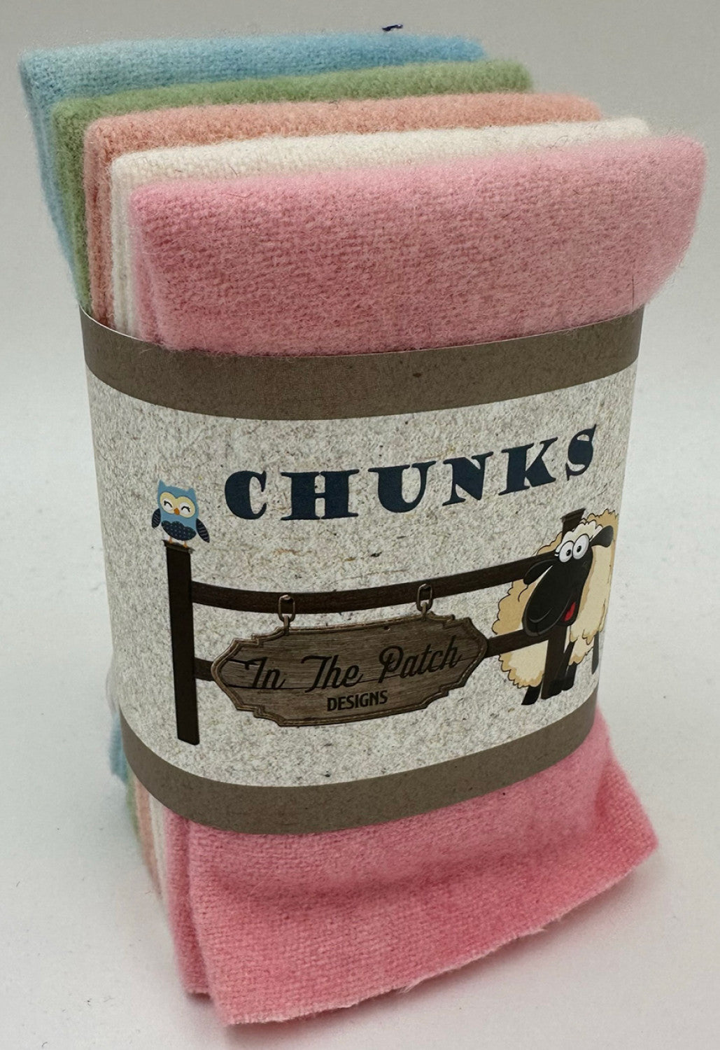 Wool Chunks 5pc 9inx 10in Spring Thyme # WK5305 Special Order