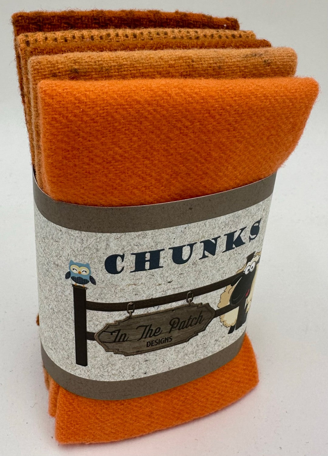 Wool Chunks 5pc 9inx 10in Orange # WK6068 Special Order